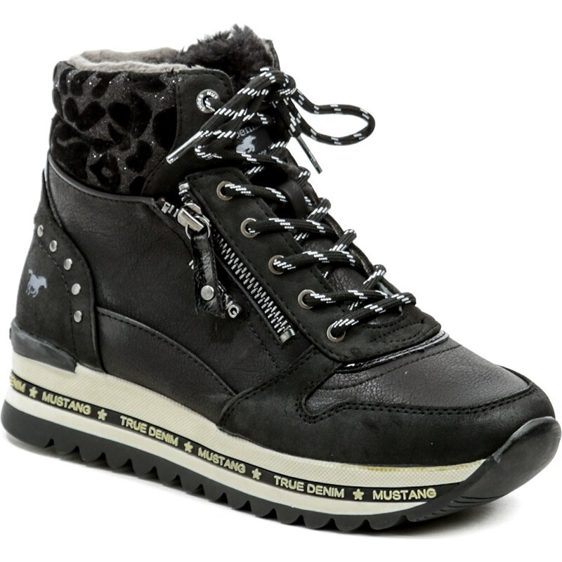 Mustang 1364-503-9 čierna nadmerná dámska zimná obuv 57674335