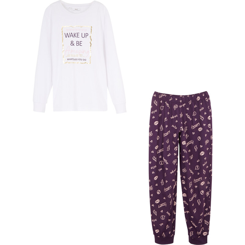 bonprix Dievčenské pyžamo (2-dielne), farba fialová