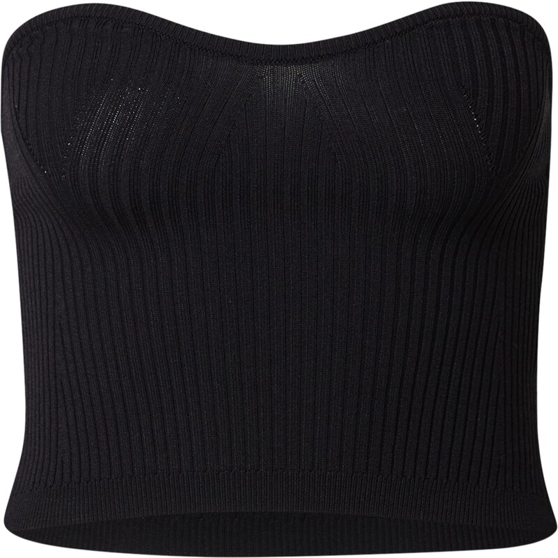 LENI KLUM x ABOUT YOU Vyšívaný top Charlie čierna 56756591