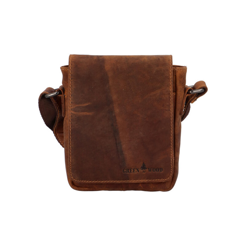 Green Wood pánska kožená taška crossbody Jimmy Joano Sandal 67280848
