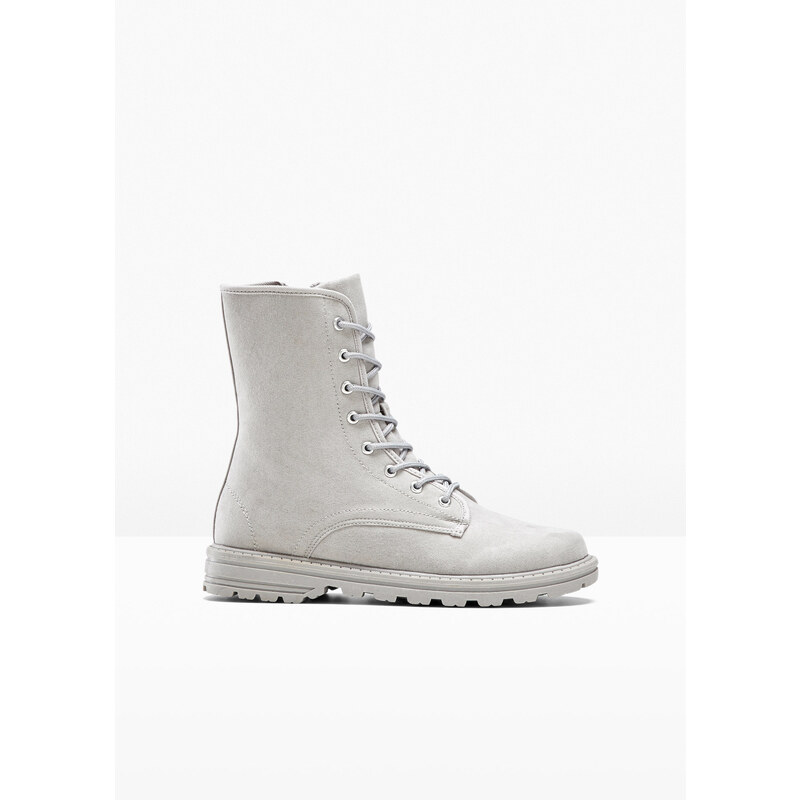 bonprix Šnurovacie čižmy, farba šedá 45378806