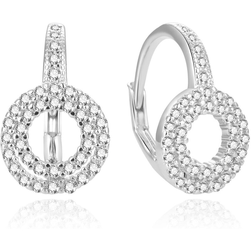 Beneto Jemné strieborné náušnice so zirkónmi AGUC1761 66590426