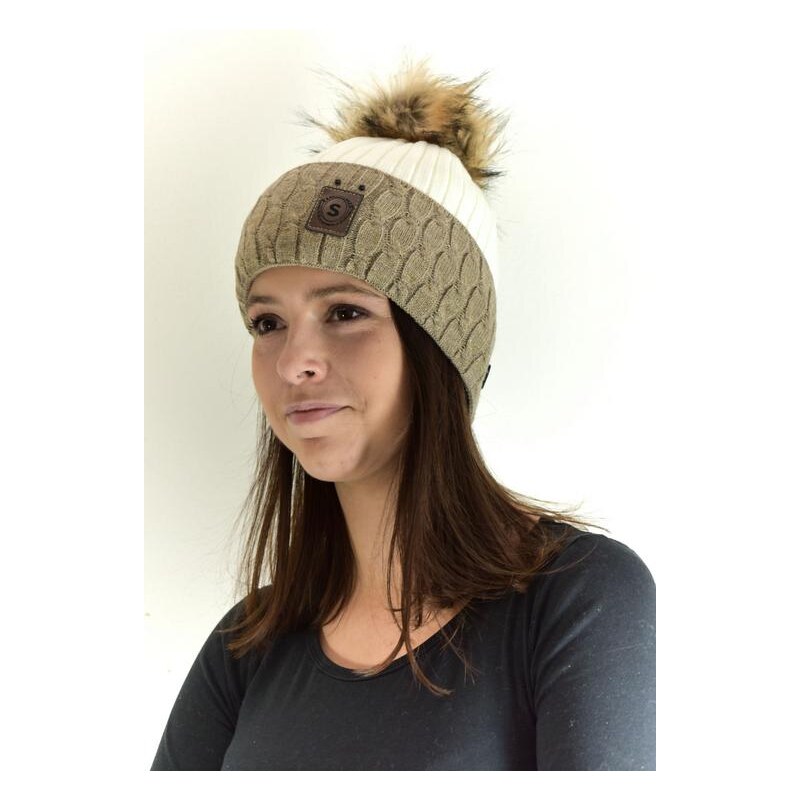 JOHN-C Bielo-hnedá čiapka TEA 27730283