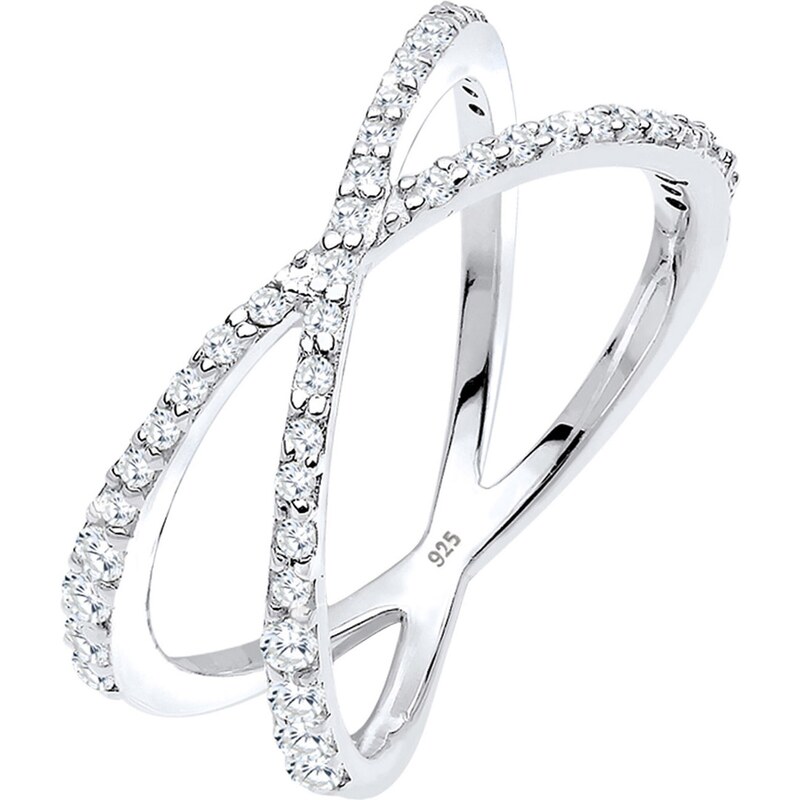 ELLI Prsteň strieborná / priehľadná 27755387