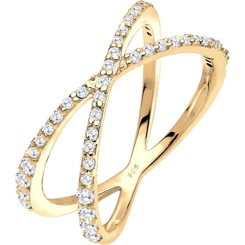 ELLI Prsteň zlatá / priehľadná 27755389