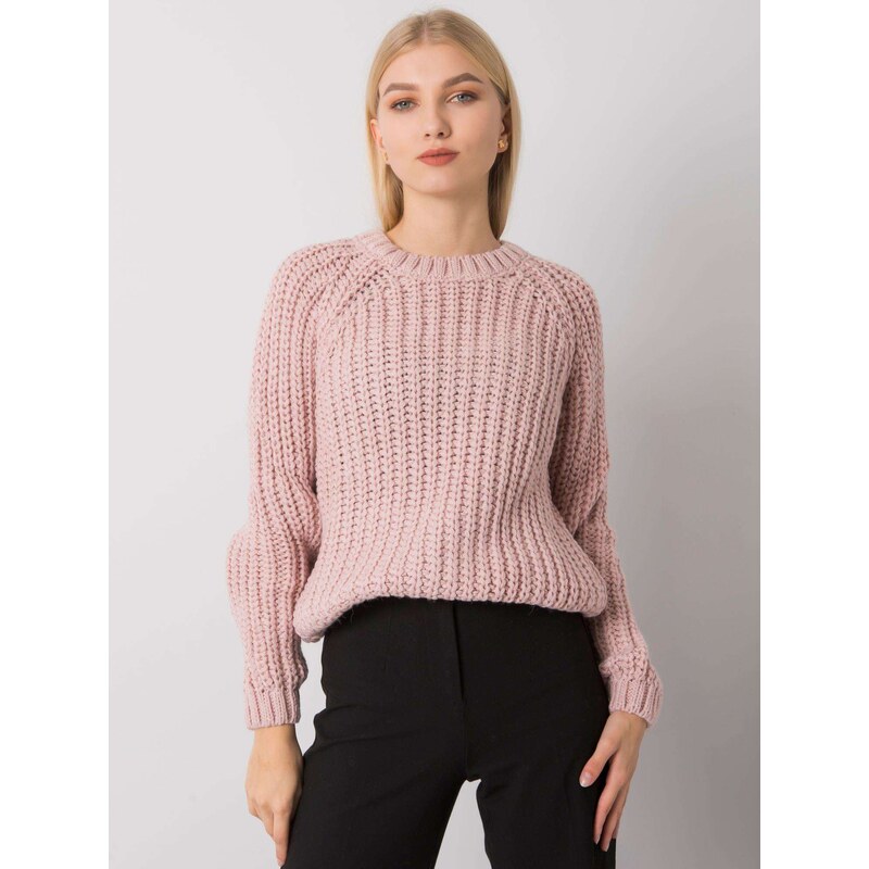 Benatki Vlnený sveter, svetloružový
