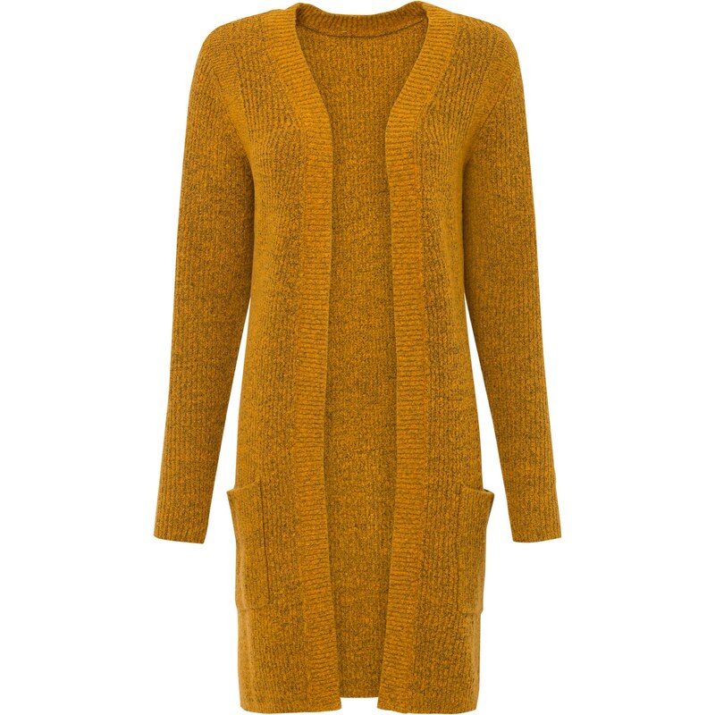 bonprix Dlhý pletený sveter, farba oranžová 45688552