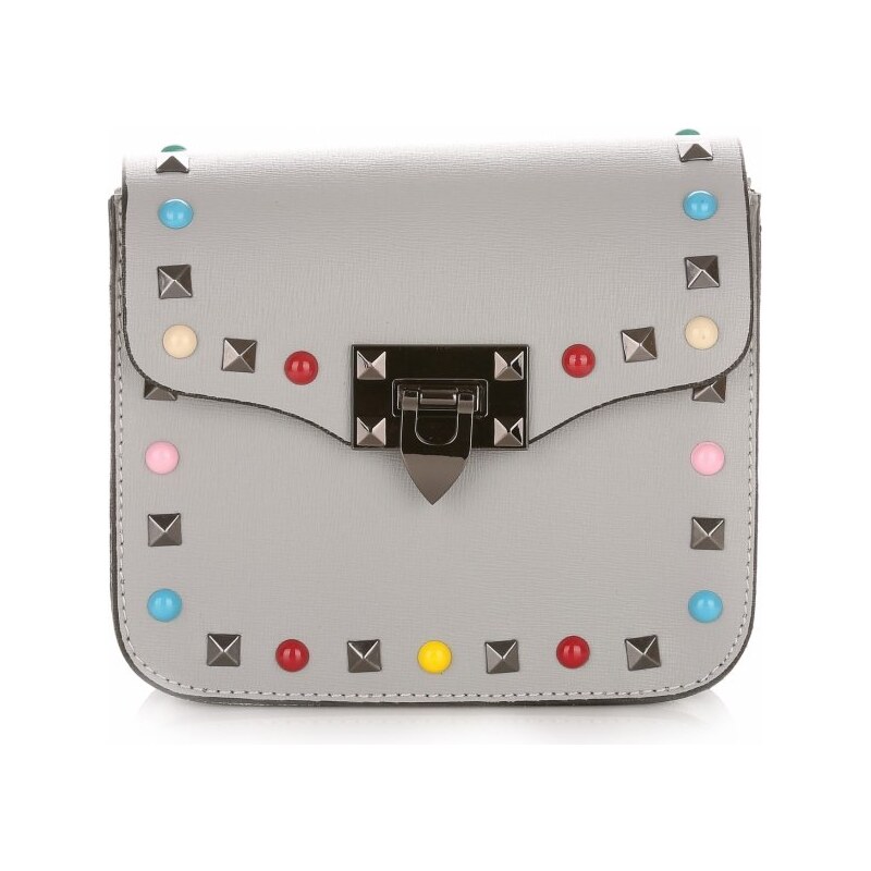 Kožené kabelka listonoška Vera Pelle šedá 17 27610995