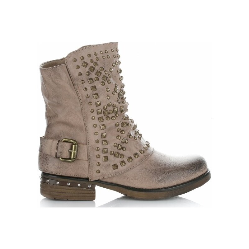 dámske členkové topánky Crystal Shoes khaki 303-PAk 50093504