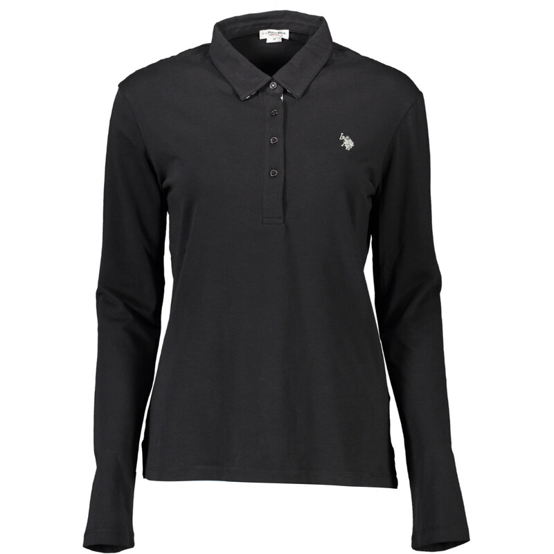 US Polo Assn Dámske čierne polokošele s dlhým rukávom 64703948