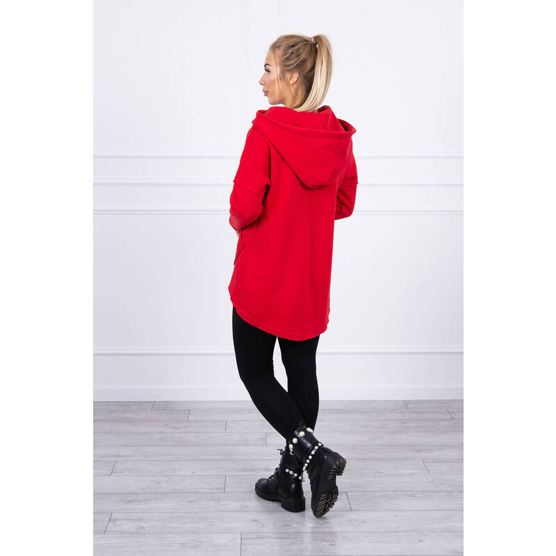 MladaModa Zateplená mikina s predlženou zadnou časťou a vreckami model 27757388