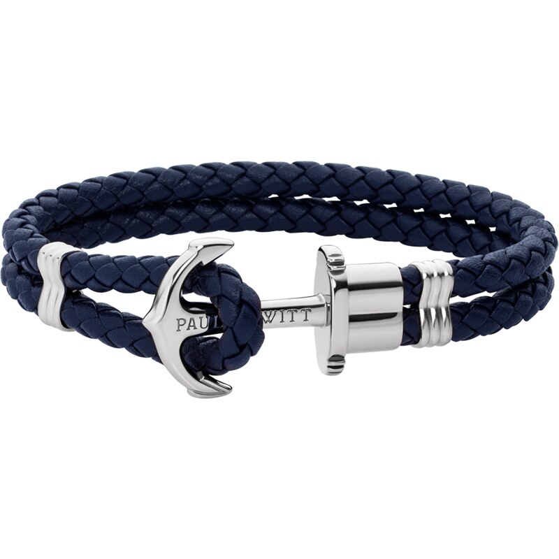 Paul Hewitt Anchor leather navy blue silver