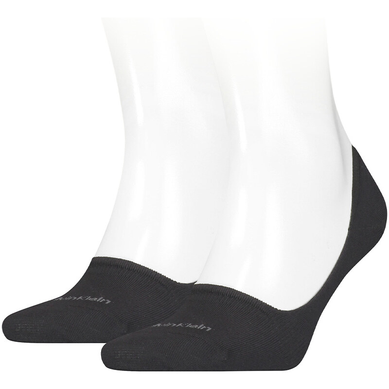 CALVIN KLEIN - 2PACK Cotton čierne neviditeľné ponožky 27768967