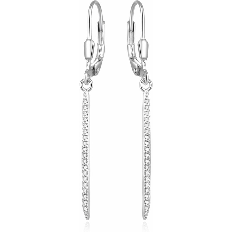 Beneto Módne strieborné náušnice s retiazkami AGUC1075L 66591358