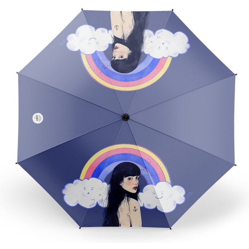Dáždnikovo Dlhý dáždnik Dúhová nálada - modrá