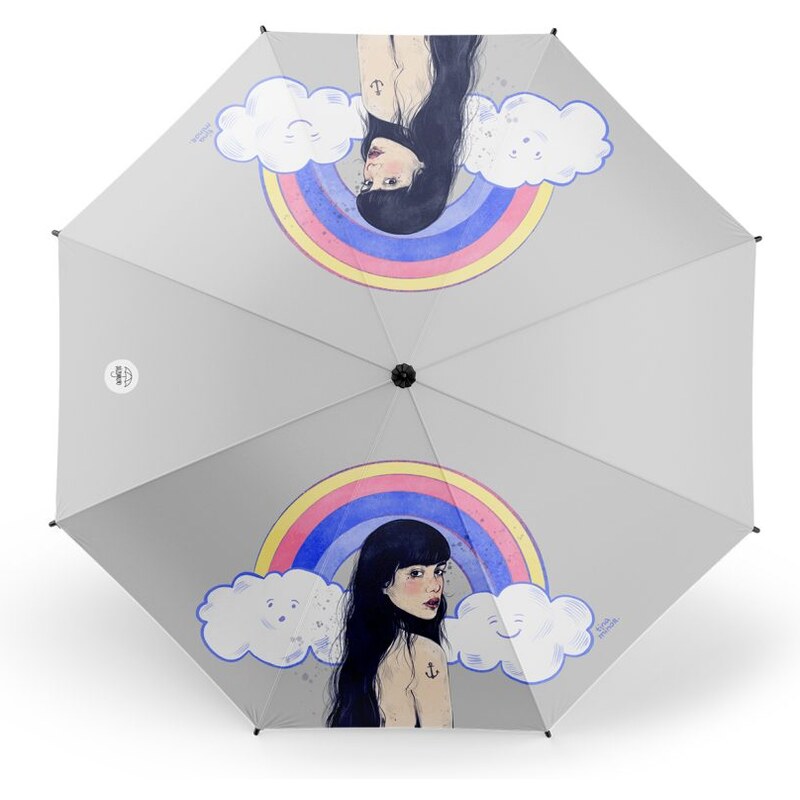 Dáždnikovo Dlhý dáždnik Dúhová nálada - sivá