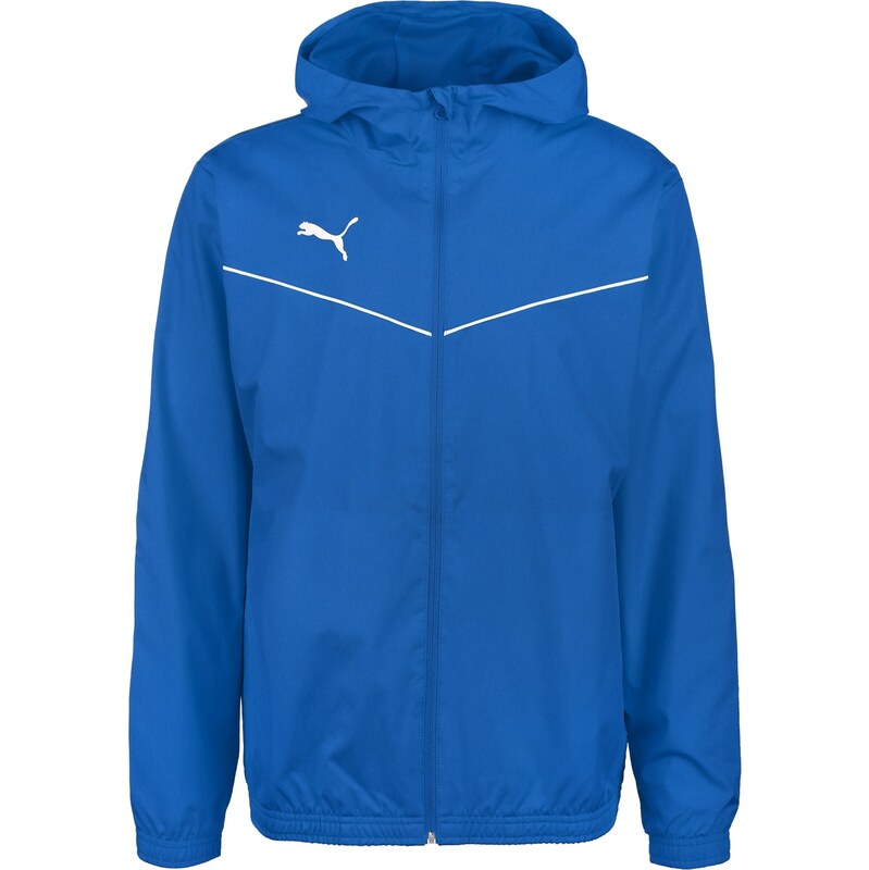 PUMA Tréningová bunda Teamrise modrá / biela 67728090