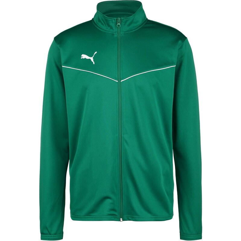 PUMA Tréningová bunda TeamRise trávovo zelená / biela 67790005