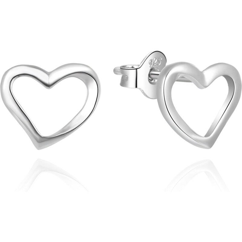 Beneto Jemné strieborné náušnice Srdiečka AGUP2315L 66595268