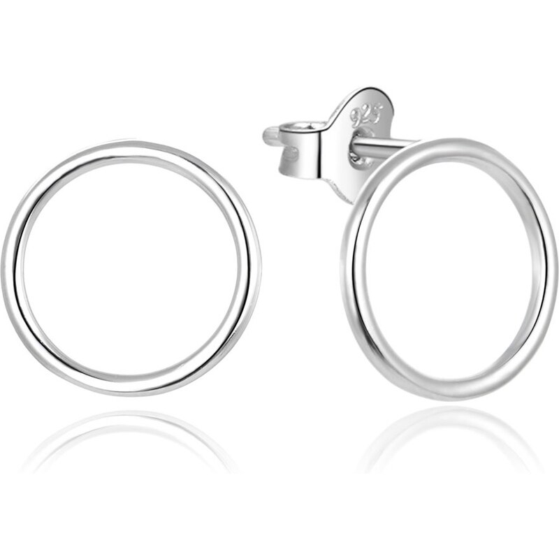 Beneto Minimalistické strieborné náušnice kruhy AGUP1891 66582063