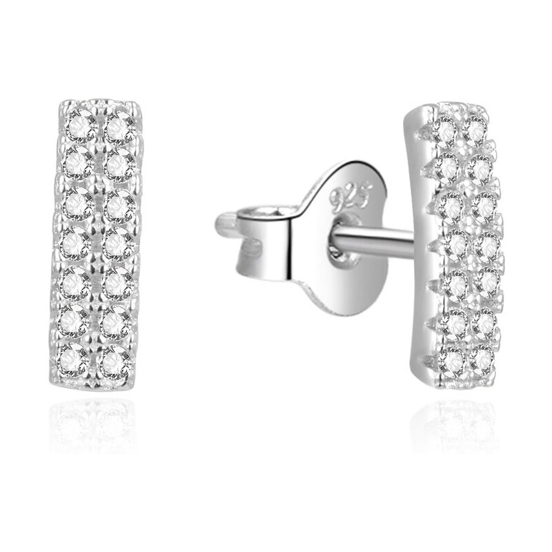 Beneto Trblietavé strieborné náušnice so zirkónmi AGUP2314L 66587390