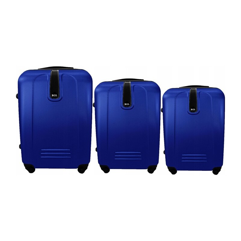 Rogal Tmavomodrý set 3 ľahkých plastových kufrov "Superlight" - veľ. M, L, XL