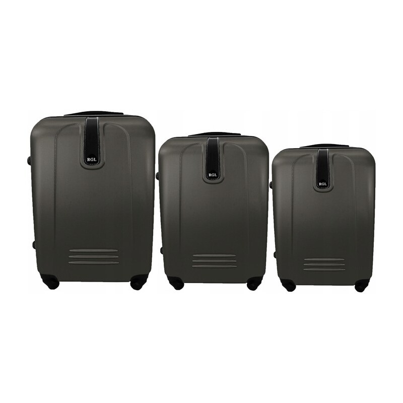 Rogal Čierny set 3 ľahkých plastových kufrov "Superlight" - veľ. M, L, XL