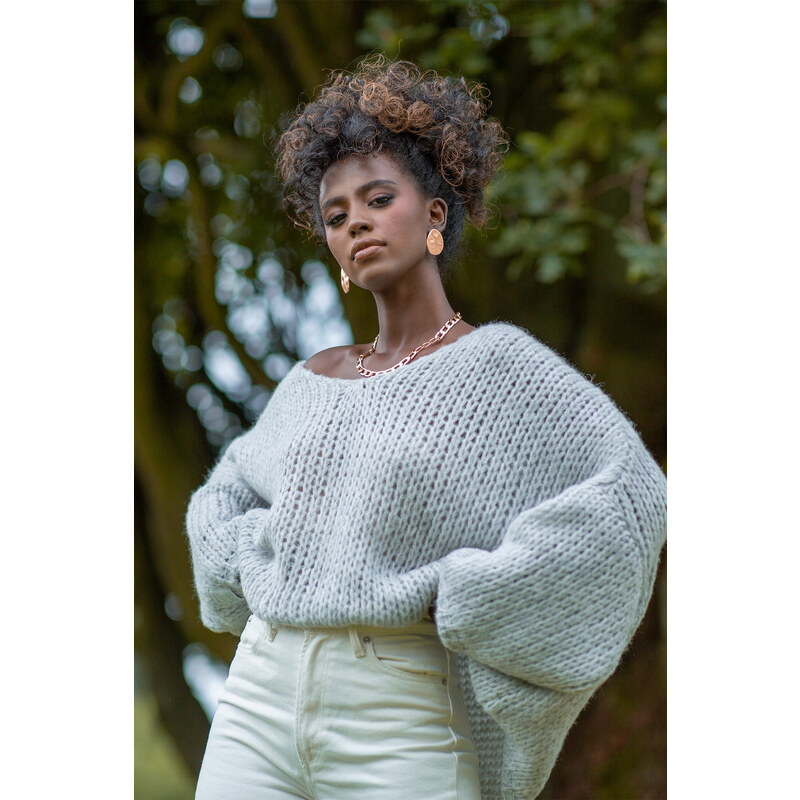 Glara Oversized dámsky pletený sveter 27804178
