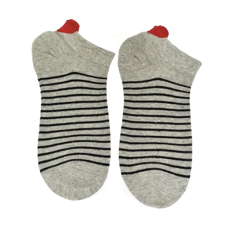 AURA.VIA Dámske sivé ponožky STRIPS 27899678