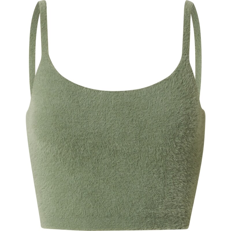 ABOUT YOU x Laura Giurcanu Vyšívaný top Mona zelená 58421069