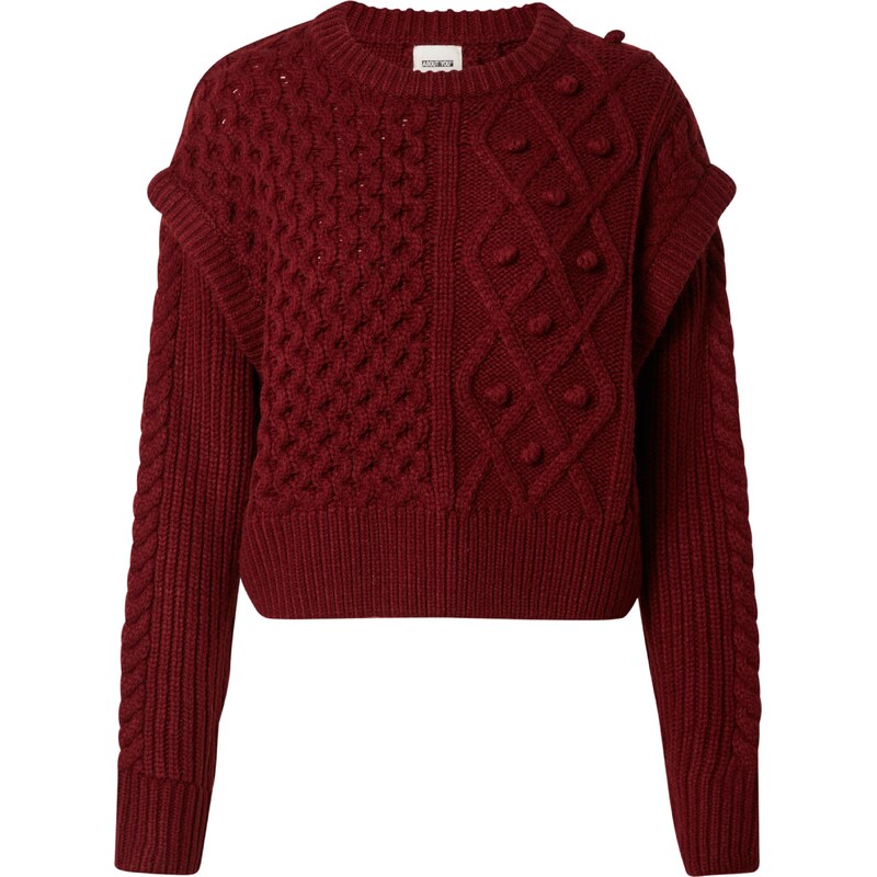 ABOUT YOU x Laura Giurcanu Sveter Melanie tmavočervená 27928448