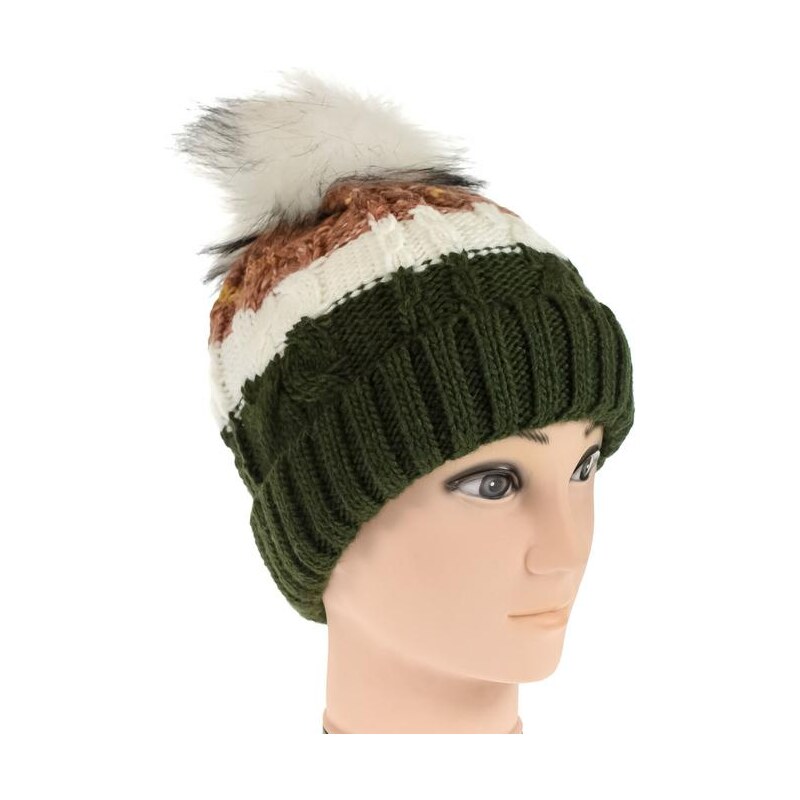 JOHN-C Zeleno-biela čiapka MEA 27929186