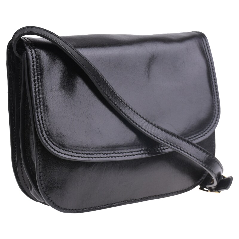 Čierna kožená talianska crossbody kabelka Simonetta Nera NovaKabelka 27992028