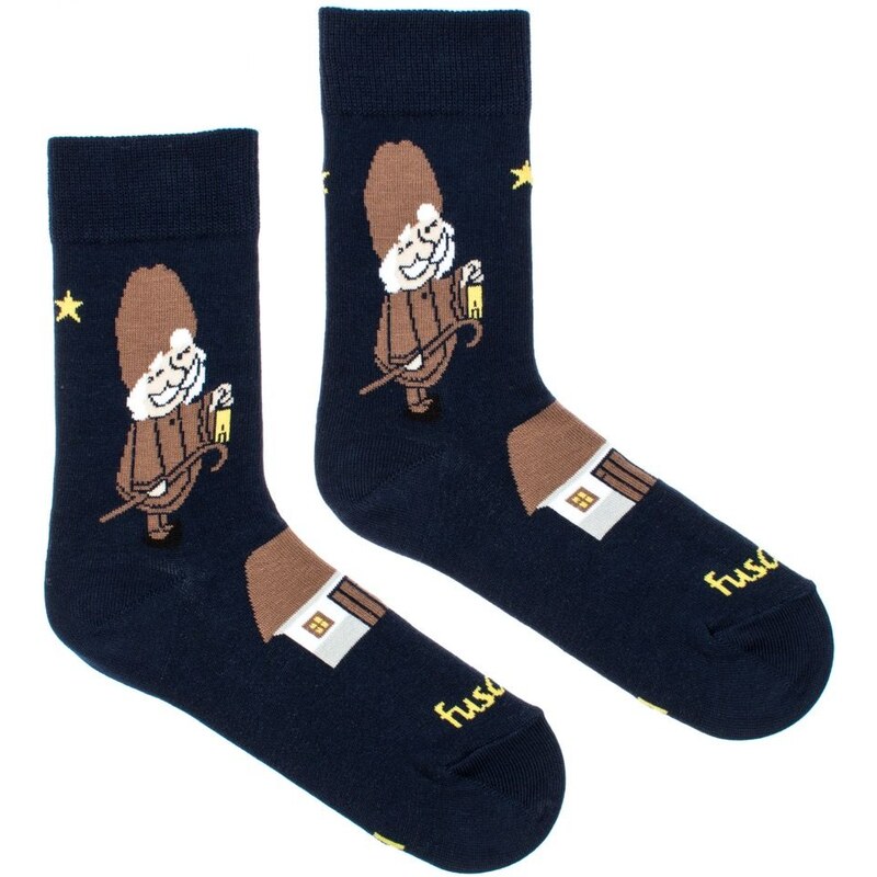 Fusakle ponožky Deduško Večerníček - detské Farba: Tmavá modrá, 64346783