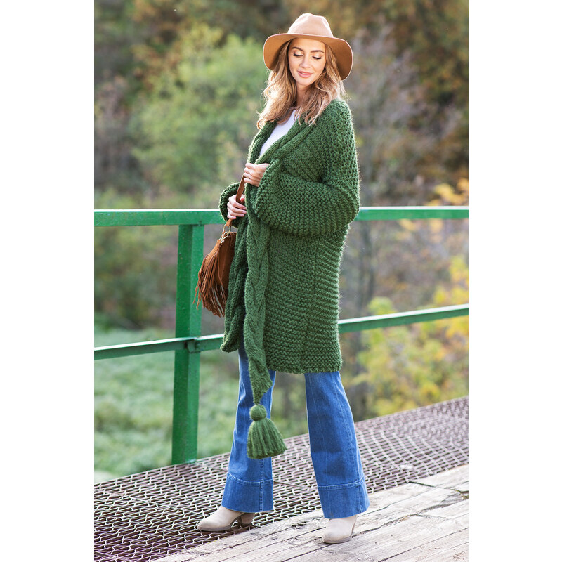 Glara Dlhý kardigan so strapcom 27996578