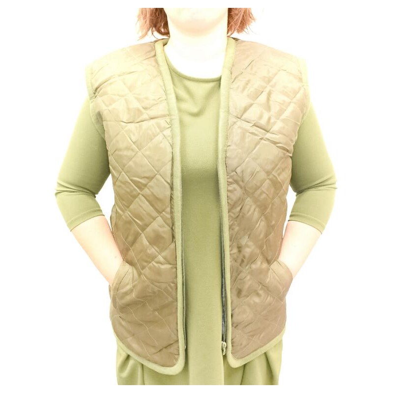 ELU Zelená vesta z ovčieho rúna KOCKY 28036441