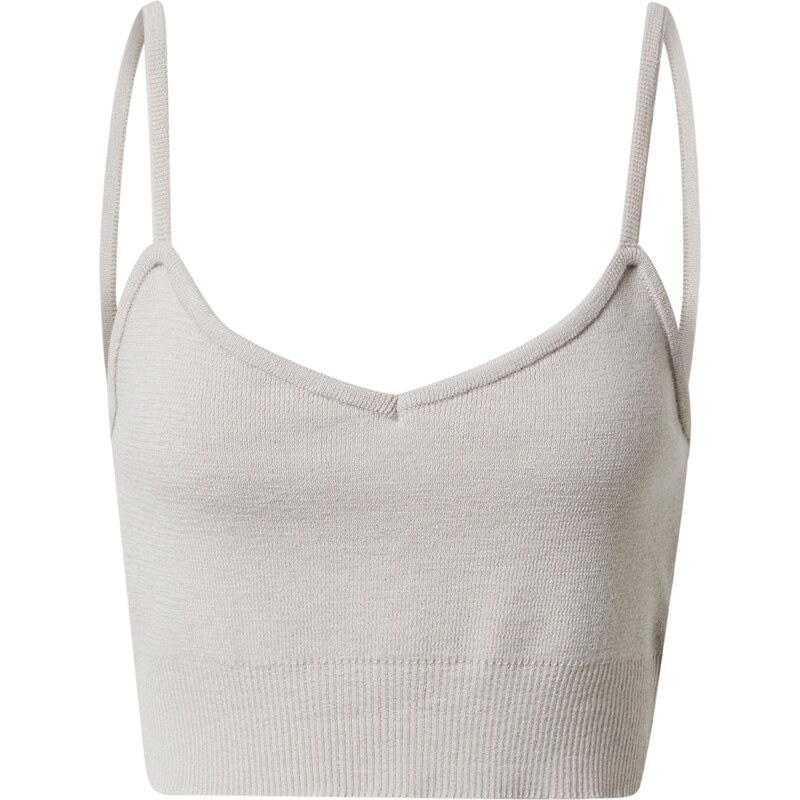 A LOT LESS Vyšívaný top Nala šedobiela 58305949