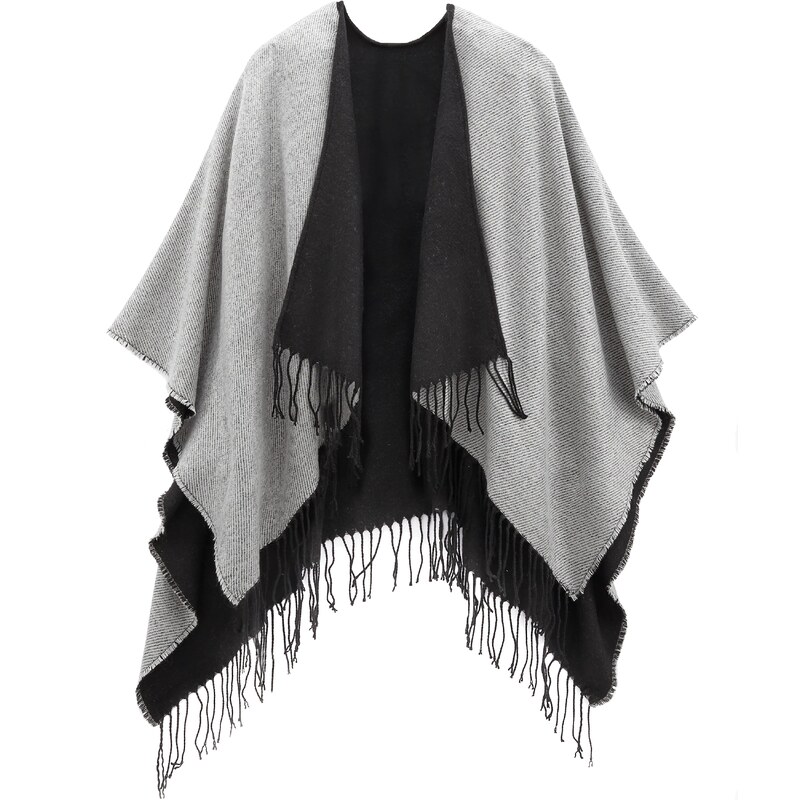 LASCANA Šál sivá / čierna 54227097