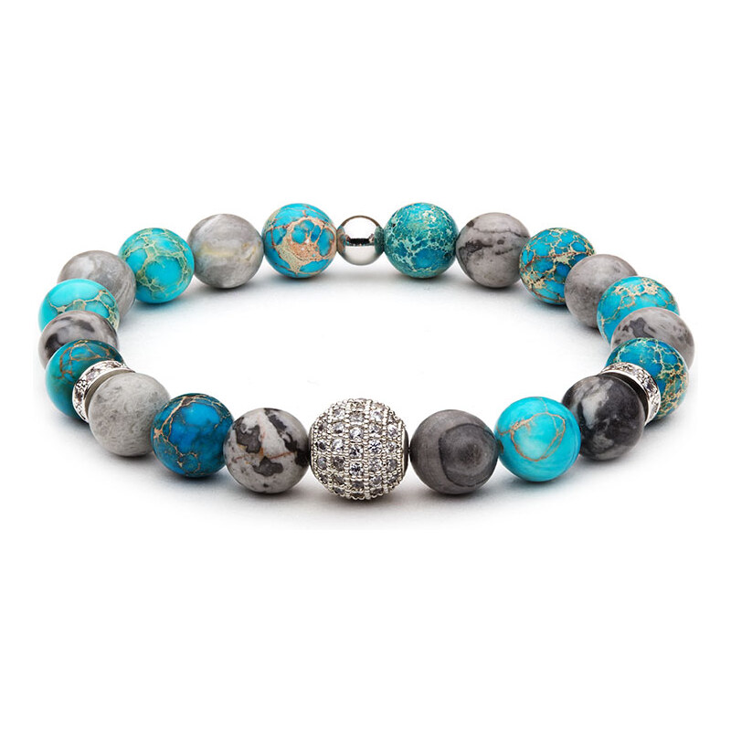 BudNej Minerálny náramok MAGIC BALL z jaspisu a jaspisu regalitu 35942039