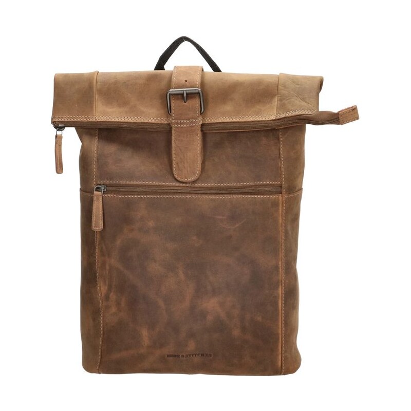 Hide & Stitches Hnedý kožený ruksak na notebook „Ellegance“ 28057074