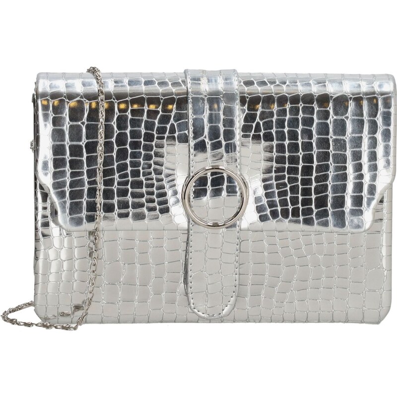 Charm London Strieborná spoločenská lakovaná kabelka s príveskom 57668382