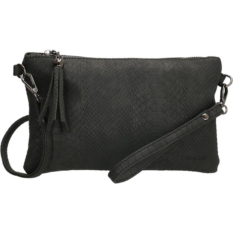 Beagles Čierna crossbody kabelka s hadím vzorom „Snake“ 28057330