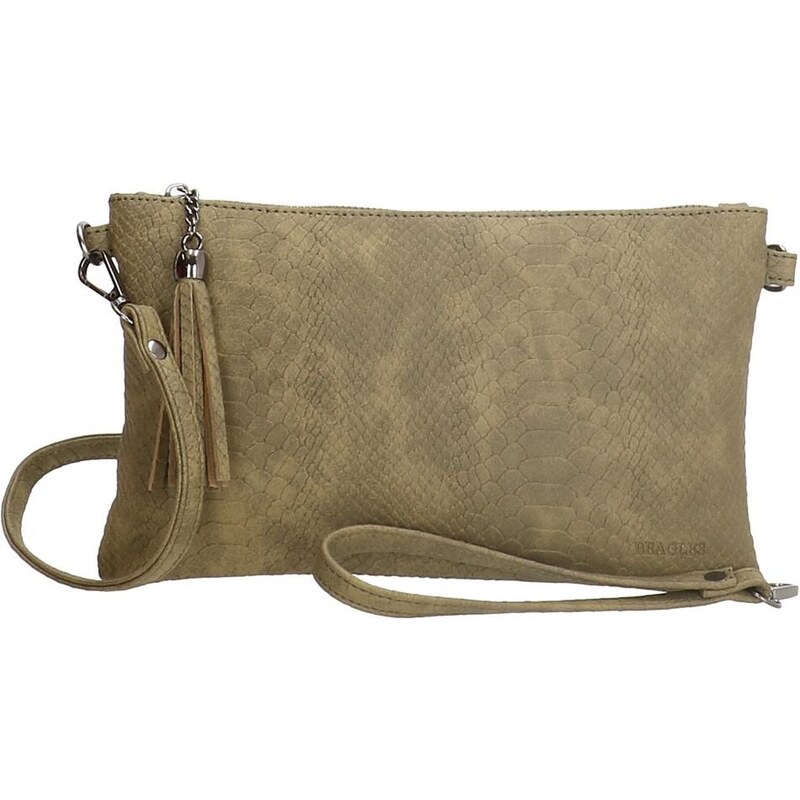 Beagles Tmavozelená crossbody kabelka s hadím vzorom „Snake“ 28057333