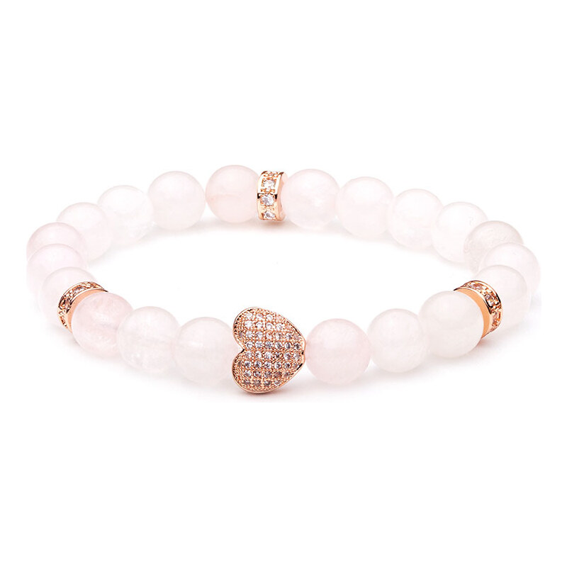 BudNej Minerálny náramok MAGICKÉ SRDCE z ruženínu MN1118 35942046