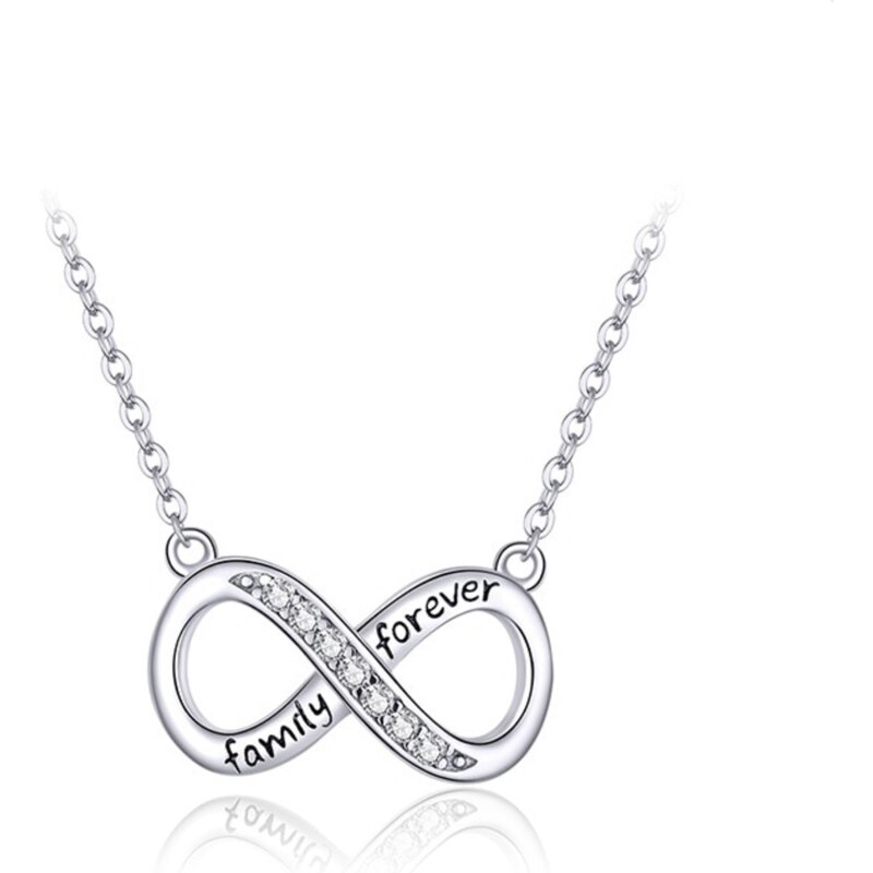 Glory strieborný náhrdelník Nekonečno family forever S1063 14884077