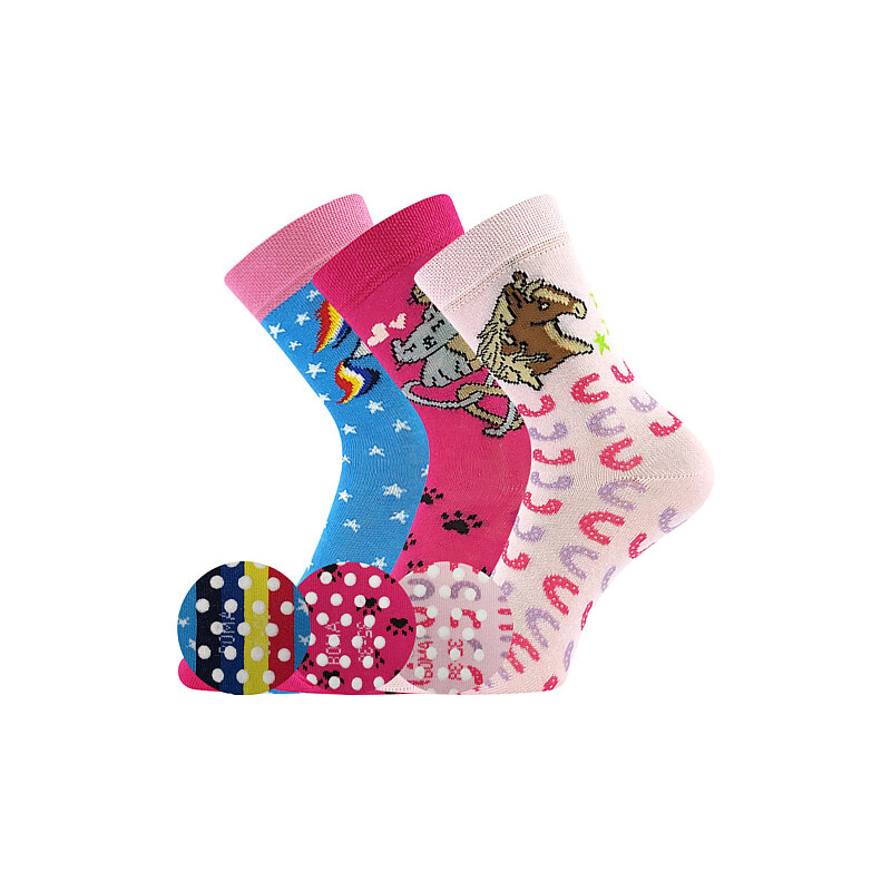 FILIP 04 ABS protišmykové detské ponožky Boma - PODKOVY Mix farieb 35 28204772