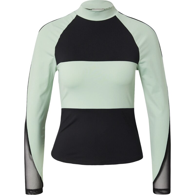 ABOUT YOU x Sofia Tsakiridou Funkčné tričko Cora mätová / čierna 61973869