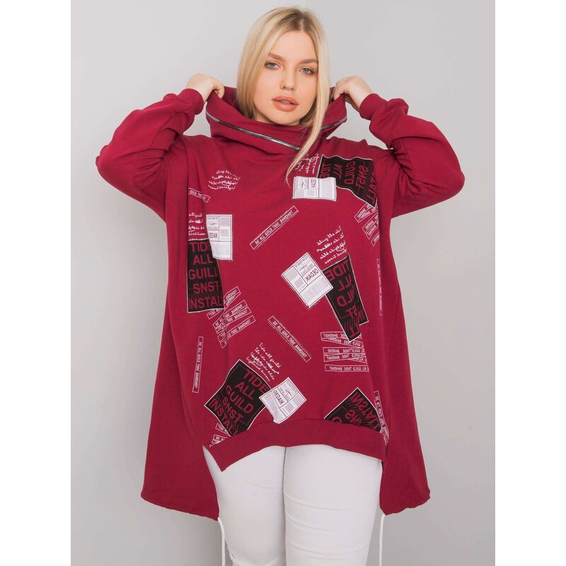 RELEVANCE Sweatshirt-RV-BL-7217.79P-burgundy 64684279