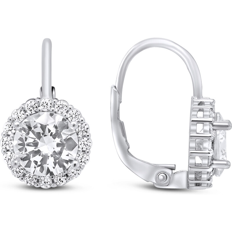 Brilio Silver Pôvabné strieborné náušnice so zirkónmi EA126W 66592475