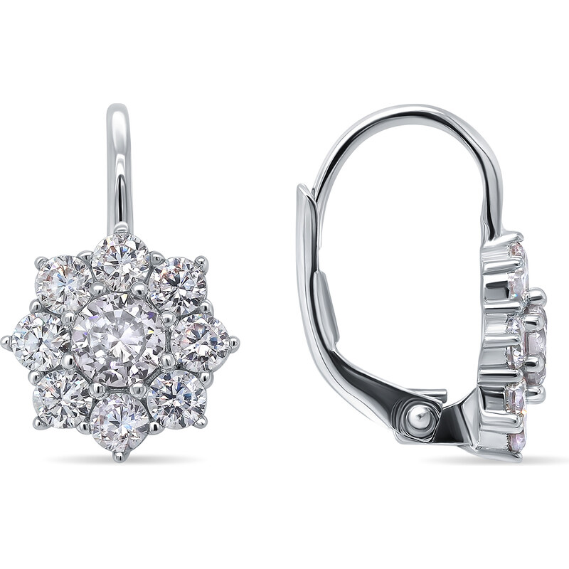 Brilio Silver Strieborné náušnice s čírymi zirkónmi EA119W 66580944